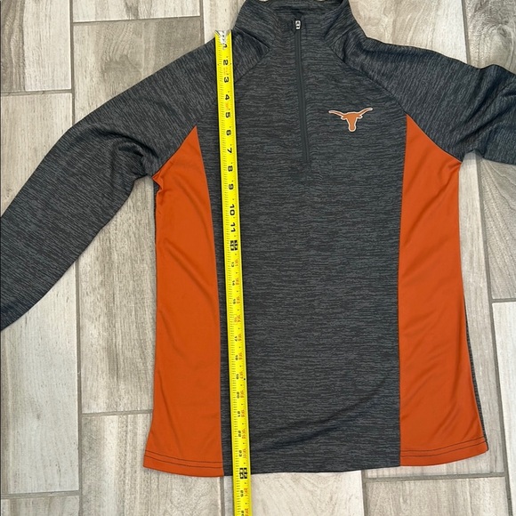 Texas Longhorns Gray and Orange Quarter-Zip Athletic Jacket - Picture 7 of 9